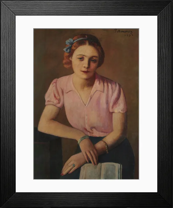 Framed Print : La lettrice (The Reader), 1935. Creator: Marussig, Pietro (1879-1937) Framed Print : La lettrice (The Reader), 1935. Creator: Marussig, Pietro (1879-1937)
