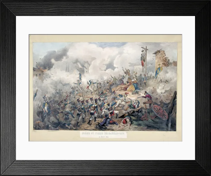 Framed Print : The siege of Zaragoza, 1809, c1830. Creator: Adam, Jean-Victor Vincent (1801-1867) Framed Print : The siege of Zaragoza, 1809, c1830. Creator: Adam, Jean-Victor Vincent (1801-1867)