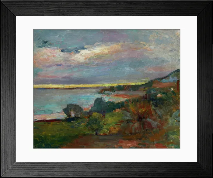 Framed Print : La Mer en Corse, Le Scoud, 1898. Creator: Matisse, Henri (1869-1954)