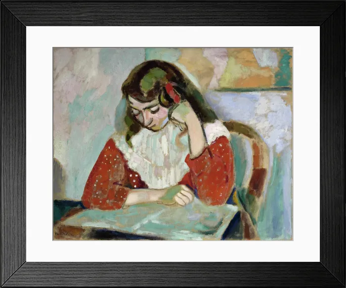Framed Print : Marguerite lisant, 1906. Creator: Matisse, Henri (1869-1954) Framed Print : Marguerite lisant, 1906. Creator: Matisse, Henri (1869-1954)