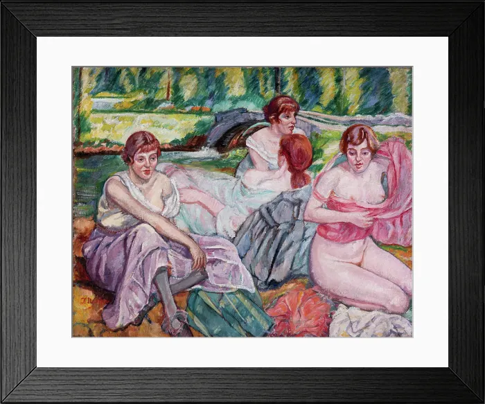 Framed Print : Women on the riverbank. Creator: Iturrino, Francisco (1864-1924) Framed Print : Women on the riverbank. Creator: Iturrino, Francisco (1864-1924)