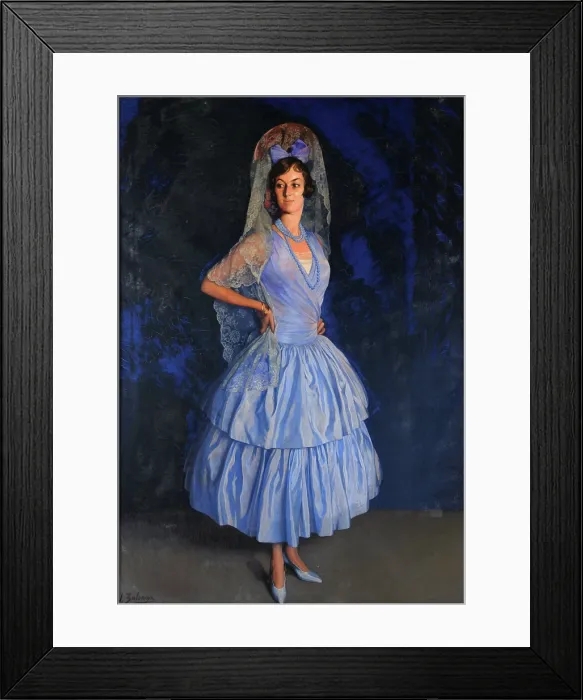 Framed Print : Portrait of Micaela Aramburu y Picardo, 1928. Creator: Zuloaga y Zabaleto, Ignacio (1870-1945) Framed Print : Portrait of Micaela Aramburu y Picardo, 1928. Creator: Zuloaga y Zabaleto, Ignacio (1870-1945)