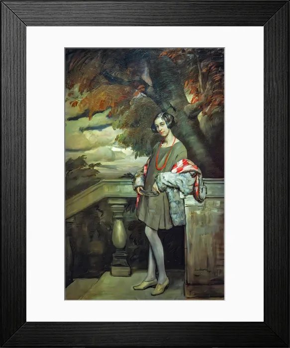 Framed Print : Portrait of Teresita Lorenzon, 1923. Creator: Selvatico, Lino (1872-1924) Framed Print : Portrait of Teresita Lorenzon, 1923. Creator: Selvatico, Lino (1872-1924)