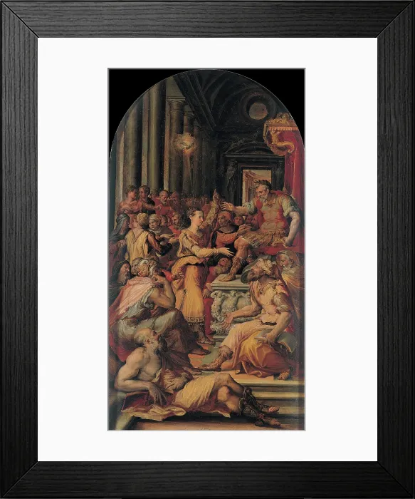 Framed Print : The Dispute of Saint Catherine of Alexandria, 1551. Creator: Fontana, Prospero (1512-1597) Framed Print : The Dispute of Saint Catherine of Alexandria, 1551. Creator: Fontana, Prospero (1512-1597)