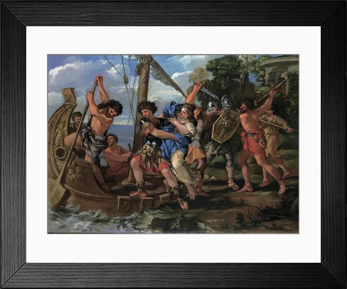 Framed Print : The Rape of Helen, 1630-1632. Creator: Romanelli, Giovanni Francesco (1610-1662) Framed Print : The Rape of Helen, 1630-1632. Creator: Romanelli, Giovanni Francesco (1610-1662)