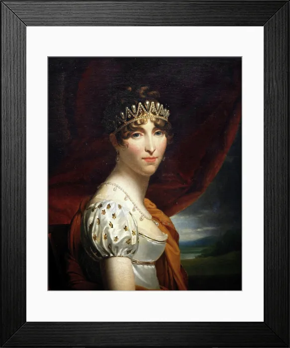 Framed Print : Portrait of Hortense de Beauharnais, Queen of Holland. Creator: Gerard, Francois Pascal Simon (1770-1837) Framed Print : Portrait of Hortense de Beauharnais, Queen of Holland. Creator: Gerard, Francois Pascal Simon (1770-1837)