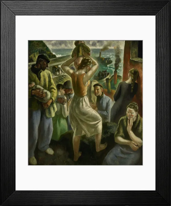 Framed Print : The Exodus. Triptych of War, central panel, 1937-1938. Creator: Arteta, Aurelio (1879-1940) Framed Print : The Exodus. Triptych of War, central panel, 1937-1938. Creator: Arteta, Aurelio (1879-1940)