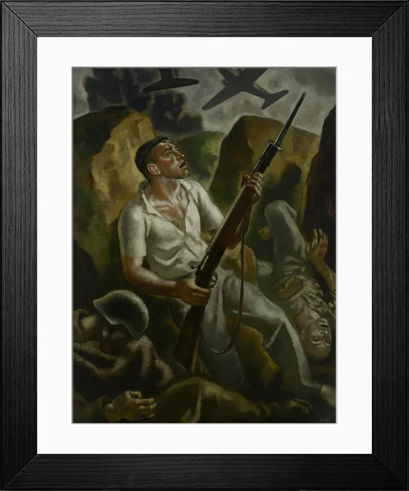 Framed Print : The Exodus. Triptych of War, left panel, 1937-1938. Creator: Arteta, Aurelio (1879-1940) Framed Print : The Exodus. Triptych of War, left panel, 1937-1938. Creator: Arteta, Aurelio (1879-1940)
