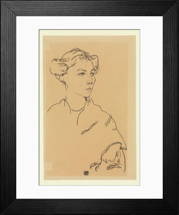 Framed Print : Lilly Steiner, 1918. Creator: Schiele, Egon (1890-1918) Framed Print : Lilly Steiner, 1918. Creator: Schiele, Egon (1890-1918)