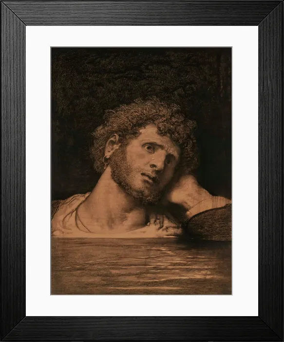 Framed Print : Gilliatt, 1868. Creator: Chifflart, Francois (1825-1901) Framed Print : Gilliatt, 1868. Creator: Chifflart, Francois (1825-1901)