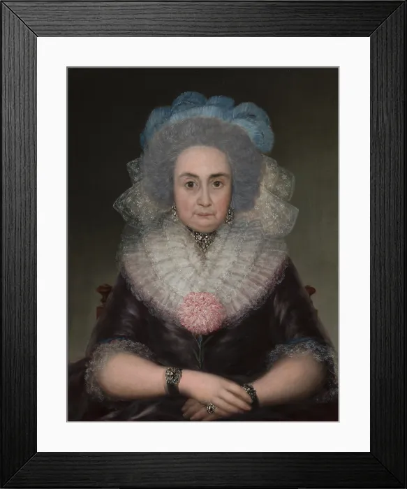 Framed Print : Portrait of Bernarda Tavira (1727-1797), c1787. Creator: Goya, Francisco, de (1746-1828)