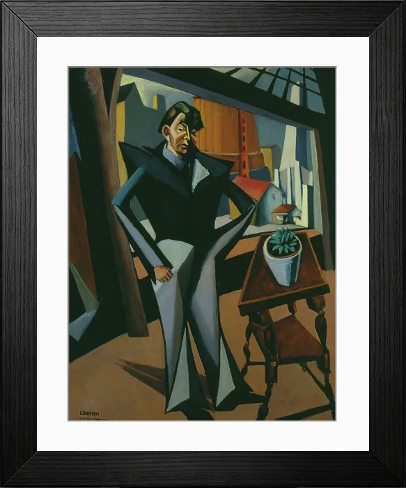 Framed Print : Man Standing at a Window, 1922. Creator: Tihanyi, Lajos (1885-1938) Framed Print : Man Standing at a Window, 1922. Creator: Tihanyi, Lajos (1885-1938)