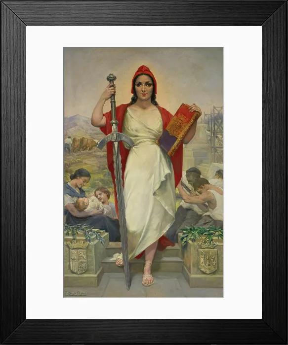 Framed Print : La Republica, c1932. Creator: Diaz Olano, Ignacio (1860-1937) Framed Print : La Republica, c1932. Creator: Diaz Olano, Ignacio (1860-1937)