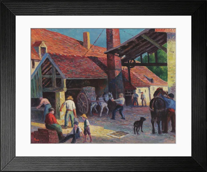 Framed Print : The Brickyard, 1908. Creator: Luce, Maximilien (1858-1941) Framed Print : The Brickyard, 1908. Creator: Luce, Maximilien (1858-1941)