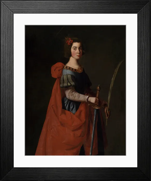Framed Print : Saint Catherine of Alexandria, c1650-1660. Creator: Zurbaran, Francisco, de (1598-1664) Framed Print : Saint Catherine of Alexandria, c1650-1660. Creator: Zurbaran, Francisco, de (1598-1664)