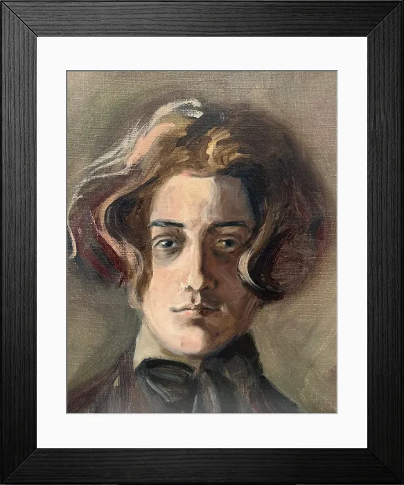 Framed Print : Self-portrait with long hair, 1907. Creator: Schiele, Egon (1890-1918) Framed Print : Self-portrait with long hair, 1907. Creator: Schiele, Egon (1890-1918)