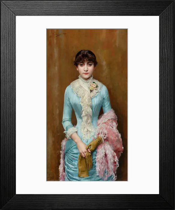 Framed Print : Portrait of Carmen Gaminde de Hurtado, 1881. Creator: Egusquiza y Barrena, Rogelio de (1845-1915) Framed Print : Portrait of Carmen Gaminde de Hurtado, 1881. Creator: Egusquiza y Barrena, Rogelio de (1845-1915)
