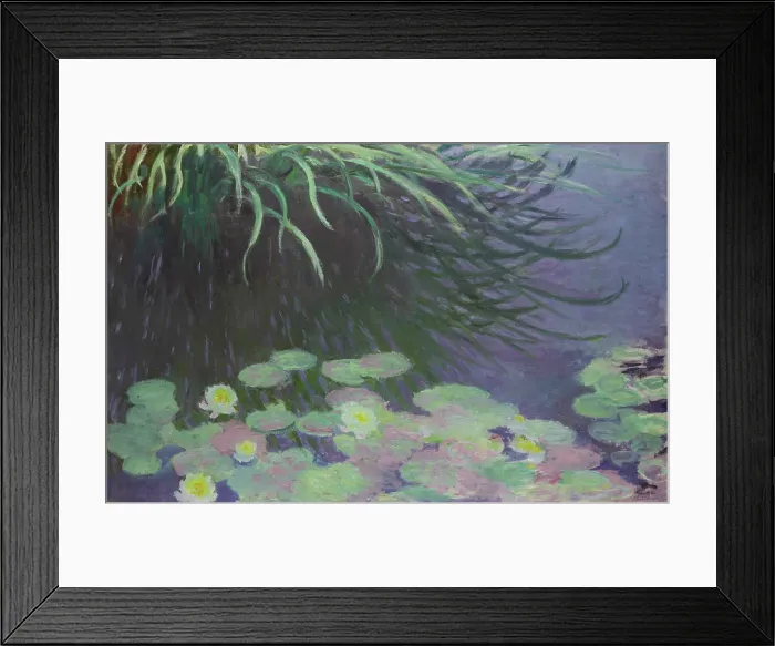 Framed Print : Nympheas avec reflets de hautes herbes (Water lilies with reflections of tall grass), 1897. Creator: Monet, Claude (1840-1926) Framed Print : Nympheas avec reflets de hautes herbes (Water lilies with reflections of tall grass), 1897. Creator: Monet, Claude (1840-1926)