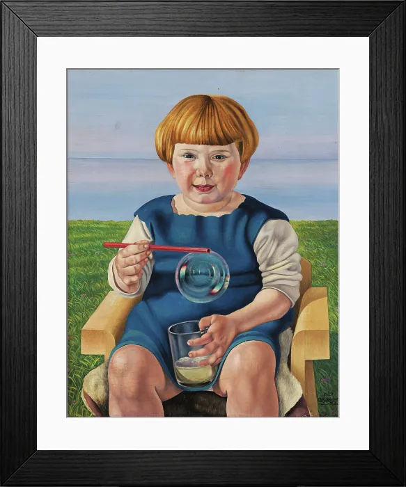 Framed Print : The Soap Bubble, 1927. Creator: Cagnaccio di San Pietro (1897-1946) Framed Print : The Soap Bubble, 1927. Creator: Cagnaccio di San Pietro (1897-1946)