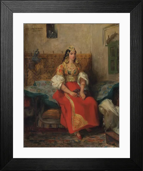 Framed Print : Jewish woman from Tangier in ceremonial dress, 1835. Creator: Delacroix, Eugene (1798-1863) Framed Print : Jewish woman from Tangier in ceremonial dress, 1835. Creator: Delacroix, Eugene (1798-1863)