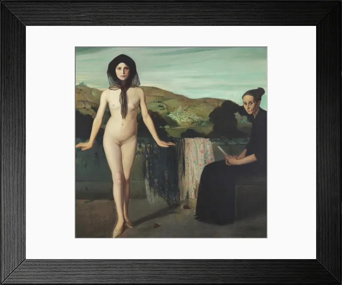 Framed Print : The Nude Ballerina or The Naked Dancer (La bailarina desnuda), 1907-1909. Creator: Zarraga y Arguelles, Angel (1886-1946) Framed Print : The Nude Ballerina or The Naked Dancer (La bailarina desnuda), 1907-1909. Creator: Zarraga y Arguelles, Angel (1886-1946)