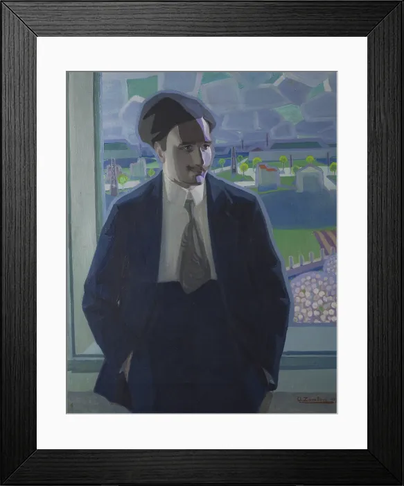 Framed Print : Portrait of Lionello Fiumi, 1917. Creator: Zamboni, Angelo (1895-1939) Framed Print : Portrait of Lionello Fiumi, 1917. Creator: Zamboni, Angelo (1895-1939)