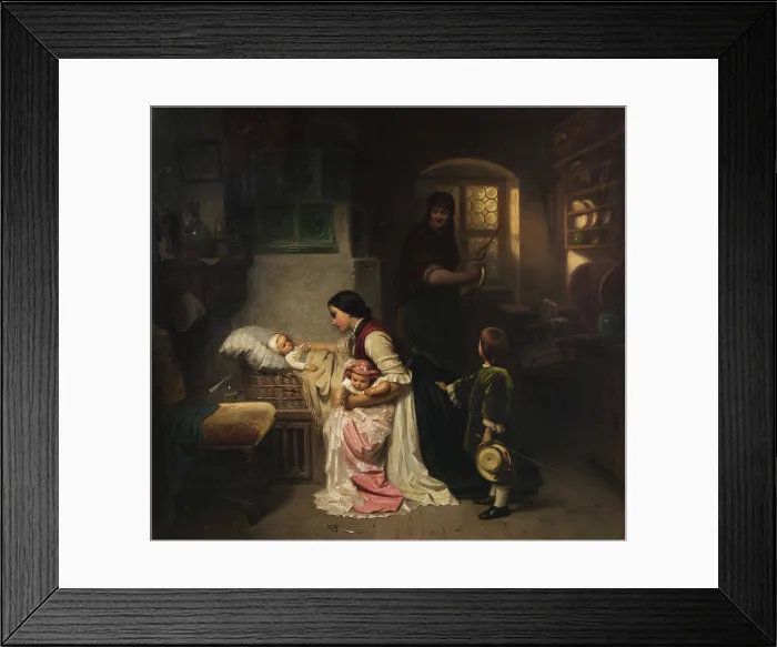 Framed Print : The Nanny, Second Half of the 19th cen.. Creator: Piloty, Carl Theodor von (1826-1886) Framed Print : The Nanny, Second Half of the 19th cen.. Creator: Piloty, Carl Theodor von (1826-1886)