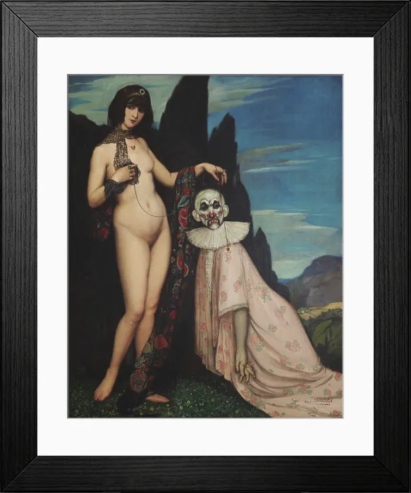Framed Print : The Woman and the Puppet (La mujer y el pelele), 1909. Creator: Zarraga y Arguelles, Angel (1886-1946) Framed Print : The Woman and the Puppet (La mujer y el pelele), 1909. Creator: Zarraga y Arguelles, Angel (1886-1946)
