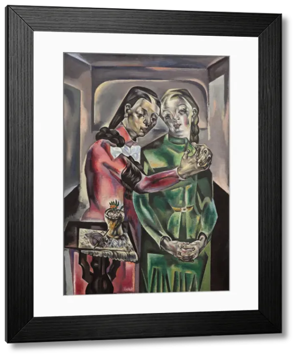 Framed Print : The Two Sisters (Les deux soeurs), 1921. Creator: Blanchard, Maria (1881-1932) Framed Print : The Two Sisters (Les deux soeurs), 1921. Creator: Blanchard, Maria (1881-1932)