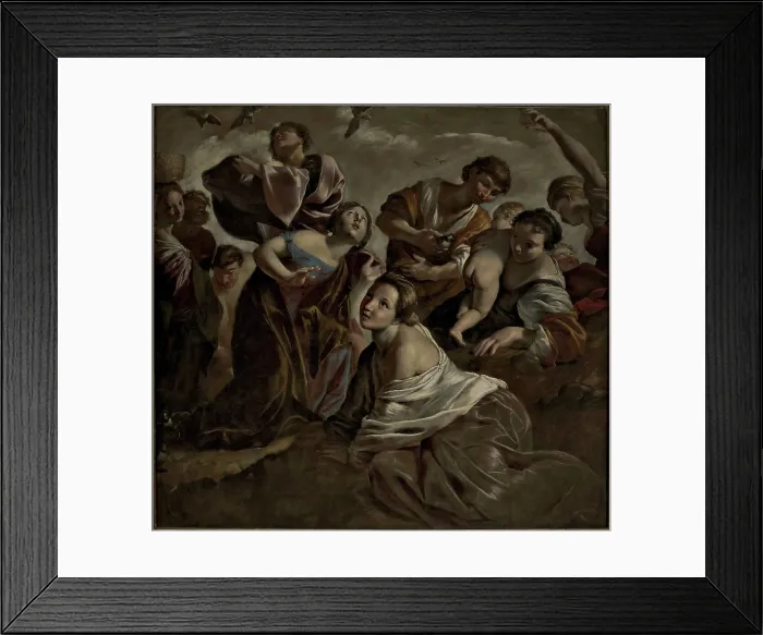 Framed Print : The Miracle of the Quail, c1624-1625. Creator: Lanfranco, Giovanni (1582-1647) Framed Print : The Miracle of the Quail, c1624-1625. Creator: Lanfranco, Giovanni (1582-1647)