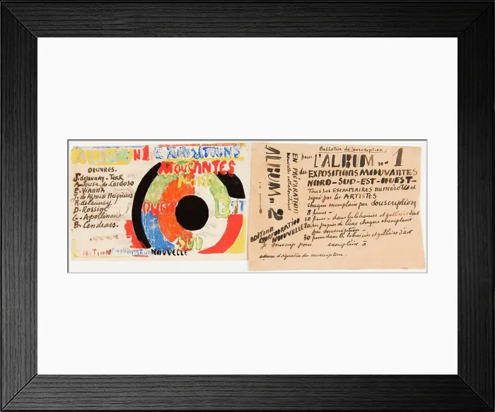 Framed Print : Projet Bulletin de souscription pour l'album nº 1 des Expositions Mouvantes, 1916 Framed Print : Projet Bulletin de souscription pour l'album nº 1 des Expositions Mouvantes, 1916