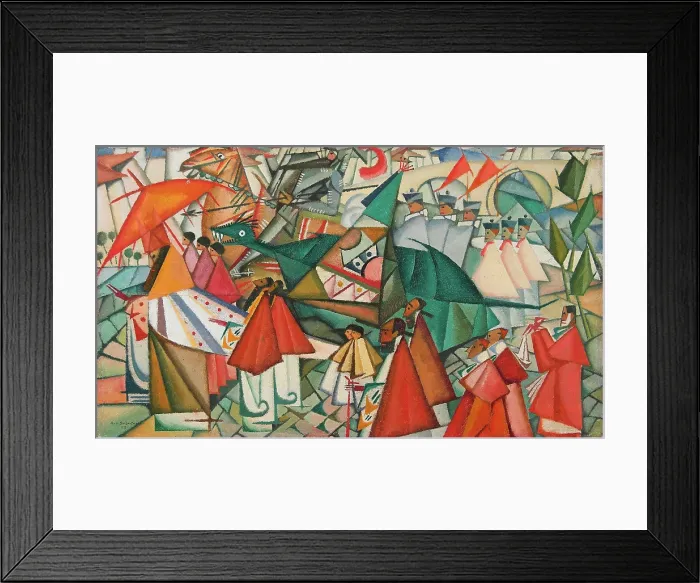 Framed Print : Corpus Christi Procession, 1913. Creator: Souza-Cardoso, Amadeo de (1887-1918) Framed Print : Corpus Christi Procession, 1913. Creator: Souza-Cardoso, Amadeo de (1887-1918)