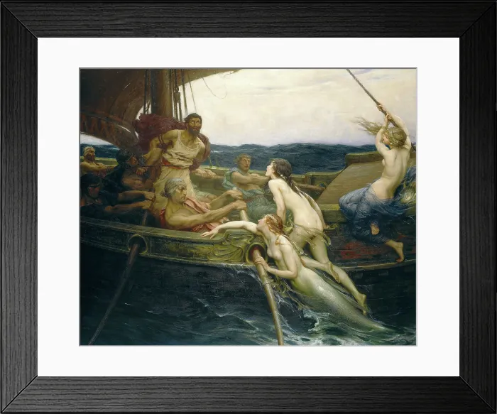 Framed Print : Ulysses and the Sirens, c1909. Creator: Draper, Herbert James (1863-1920) Framed Print : Ulysses and the Sirens, c1909. Creator: Draper, Herbert James (1863-1920)