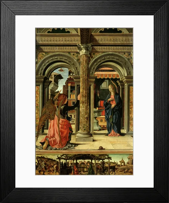 Framed Print : The Annunciation, 1470-1472. Creator: Francesco del Cossa (1436-1478) Framed Print : The Annunciation, 1470-1472. Creator: Francesco del Cossa (1436-1478)