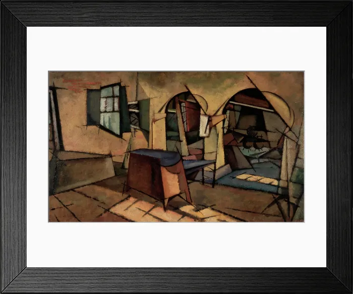 Framed Print : The Kitchen at Manhufe House, 1913. Creator: Souza-Cardoso, Amadeo de (1887-1918) Framed Print : The Kitchen at Manhufe House, 1913. Creator: Souza-Cardoso, Amadeo de (1887-1918)