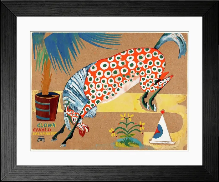 Framed Print : Clown, Horse, Salamander, c1911-1912. Creator: Souza-Cardoso, Amadeo de (1887-1918) Framed Print : Clown, Horse, Salamander, c1911-1912. Creator: Souza-Cardoso, Amadeo de (1887-1918)
