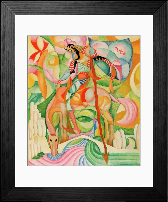 Framed Print : Don Quixote, 1914. Creator: Souza-Cardoso, Amadeo de (1887-1918) Framed Print : Don Quixote, 1914. Creator: Souza-Cardoso, Amadeo de (1887-1918)