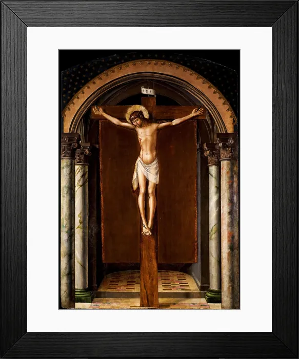 Framed Print : Christ on the cross, c1493-1498. Creator: Berruguete, Pedro (1450-1503) Framed Print : Christ on the cross, c1493-1498. Creator: Berruguete, Pedro (1450-1503)