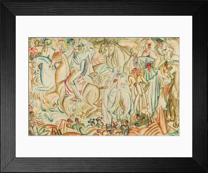 Framed Print : Before the bullfight, c1912. Creator: Souza-Cardoso, Amadeo de (1887-1918) Framed Print : Before the bullfight, c1912. Creator: Souza-Cardoso, Amadeo de (1887-1918)