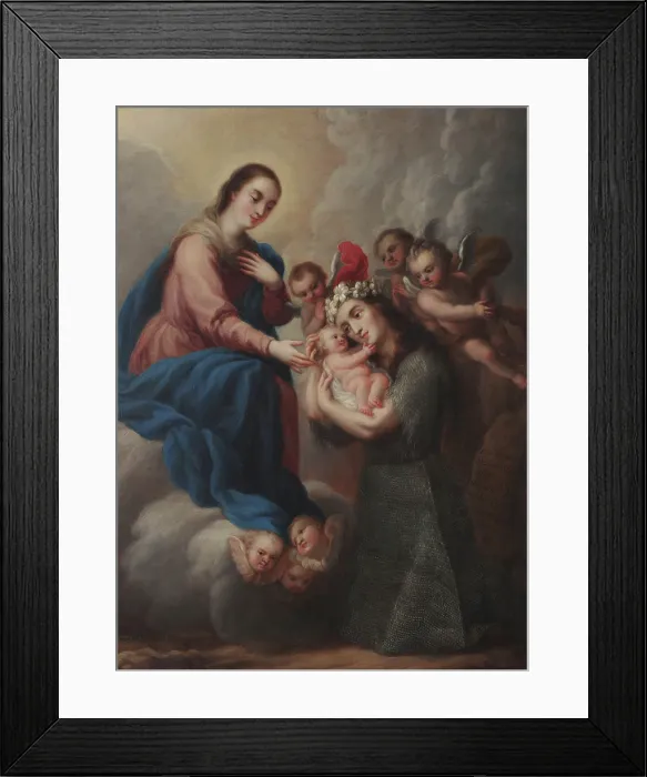 Framed Print : Santa Rosalia, c1730. Creator: Rodriguez Juarez, Nicolas (1666-1734) Framed Print : Santa Rosalia, c1730. Creator: Rodriguez Juarez, Nicolas (1666-1734)