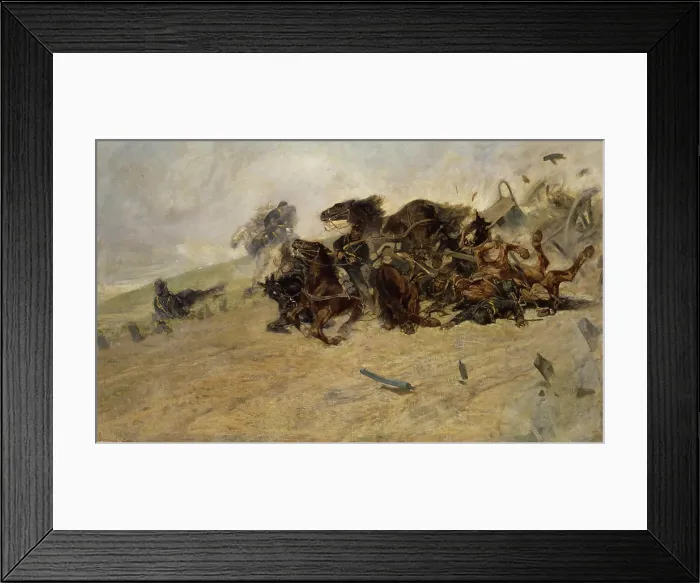 Framed Print : The Explosion, 1880. Creator: Fattori, Giovanni (1825-1908) Framed Print : The Explosion, 1880. Creator: Fattori, Giovanni (1825-1908)