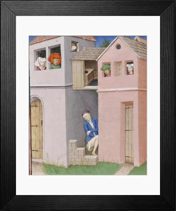 Framed Print : Miniature from Decameron by Giovanni Boccaccio, 15th century. Creator: Anonymous master Framed Print : Miniature from Decameron by Giovanni Boccaccio, 15th century. Creator: Anonymous master