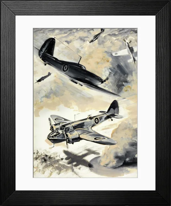 Framed Print : Bombing scene, between 1939 and 1946. Creators: Unknown, Central Office of Information Framed Print : Bombing scene, between 1939 and 1946. Creators: Unknown, Central Office of Information