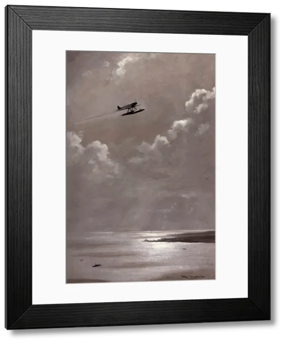 Framed Print : Seascape [Schneider Trophy aircraft], between 1939 and 1946. Creators: Central Office of Information, Roy Anthony Nockolds