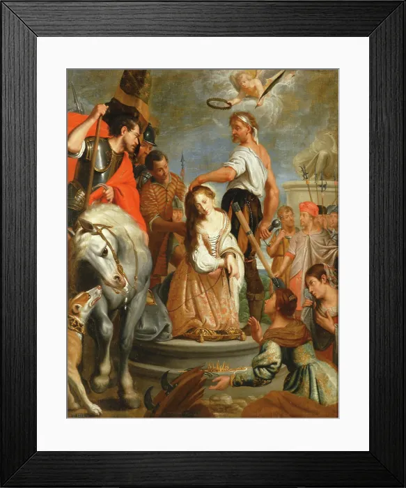 Framed Print : The Martyrdom of Saint Catherine, 1620. Creator: Dyck, Sir Anthony van (1599-1641) Framed Print : The Martyrdom of Saint Catherine, 1620. Creator: Dyck, Sir Anthony van (1599-1641)