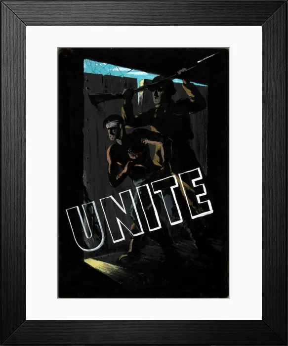 Framed Print : Unite, World War II poster, between 1939 and 1946. Creator: Central Office of Information. Unite, World War II poster, between 1939 and 1946 Framed Print : Unite, World War II poster, between 1939 and 1946. Creator: Central Office of Information. Unite, World War II poster, between 1939 and 1946