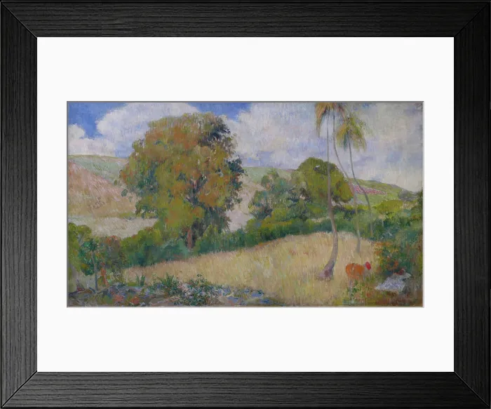 Framed Print : Meadow on Martinique, 1887. Creator: Gauguin, Paul Eugene Henri (1848-1903)