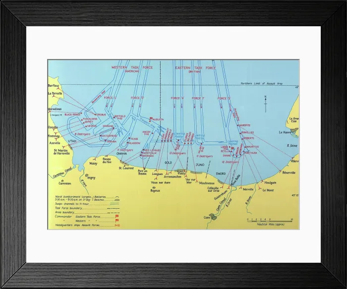 Framed Print : Naval Bombardments on D-Day, Second World War. Creator: HMSO Framed Print : Naval Bombardments on D-Day, Second World War. Creator: HMSO