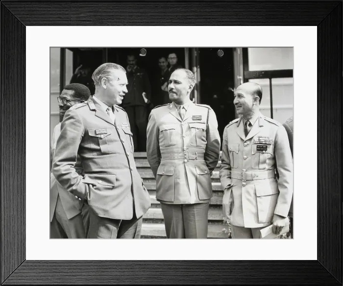 Framed Print : General Sir Richard Hull, Chief of the General Staff talking with Lt-Col. J.C.H. Serette... 1964. Creator: Unknown Framed Print : General Sir Richard Hull, Chief of the General Staff talking with Lt-Col. J.C.H. Serette... 1964. Creator: Unknown