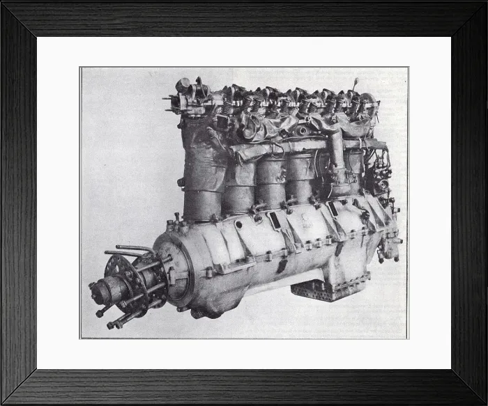 Framed Print : Basse & Selve BuS IV aircraft engine (German) from World War 1, induction side, 1918. Creator: Air Ministry Framed Print : Basse & Selve BuS IV aircraft engine (German) from World War 1, induction side, 1918. Creator: Air Ministry